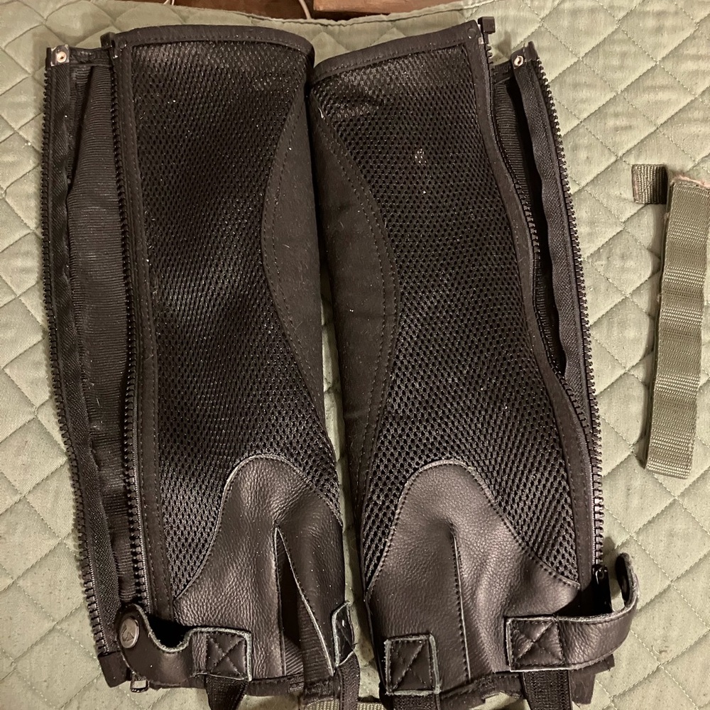 Black Riding mesh half Chaps